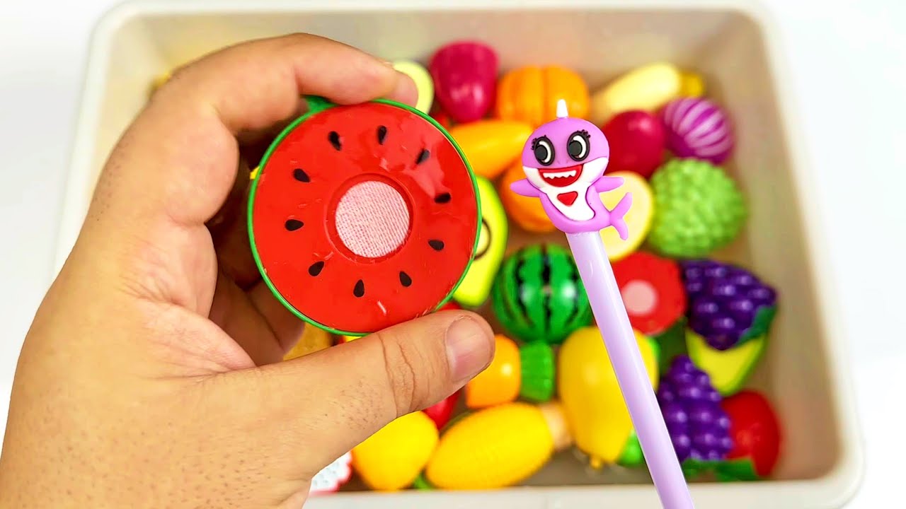 Let's Find the correct half of the toy fruits #melonDIY