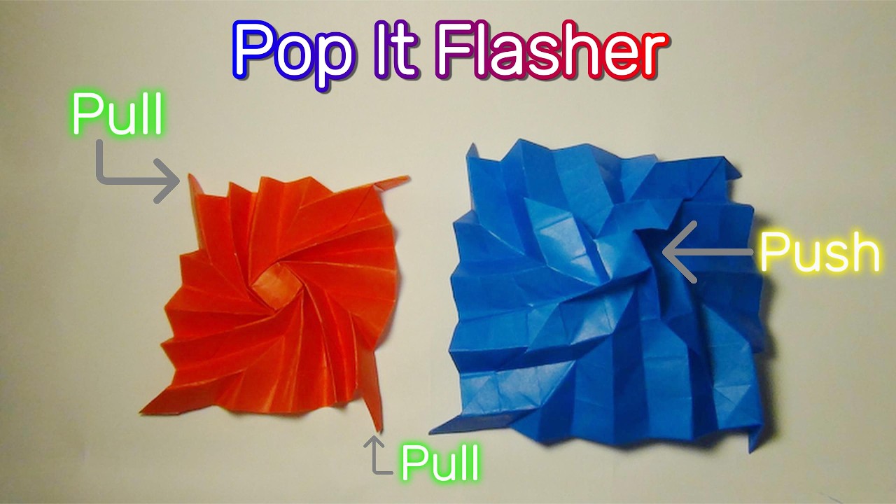 Оригами Pop It FLASHER! Средний уровень сложности.