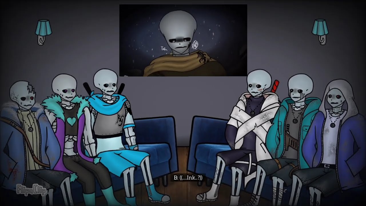 Sans Aus react to Error & Ink (1/2) - Past 'New Fate' react to (8/?)