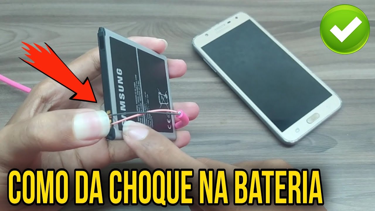 COMO DAR CHOQUE NA BATERIA DO CELULAR
