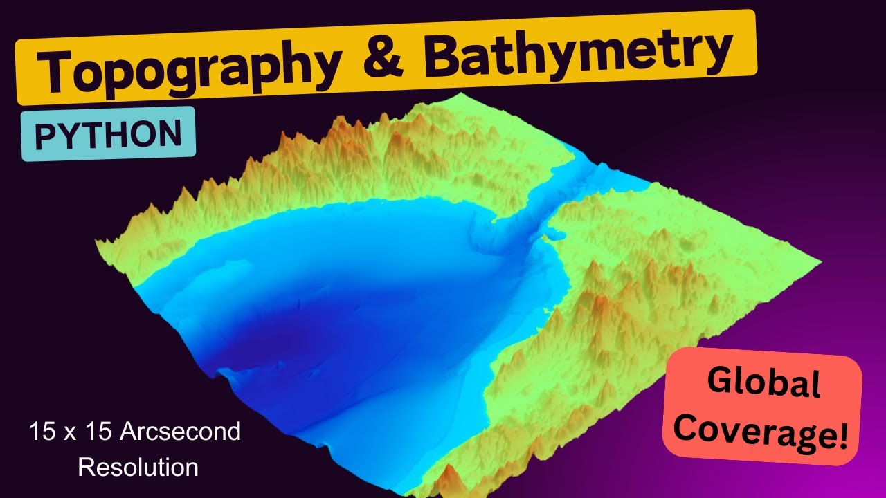 Visualising Global Topography & Bathymetry Anywhere with Python – ETOPO Tutorial