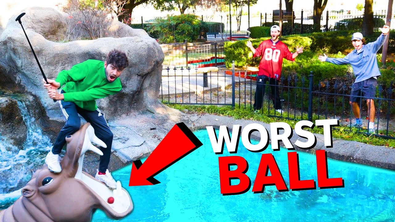 Insane 3V3 WORST Ball Scramble | Mini Golf Edition | $600 Challenge