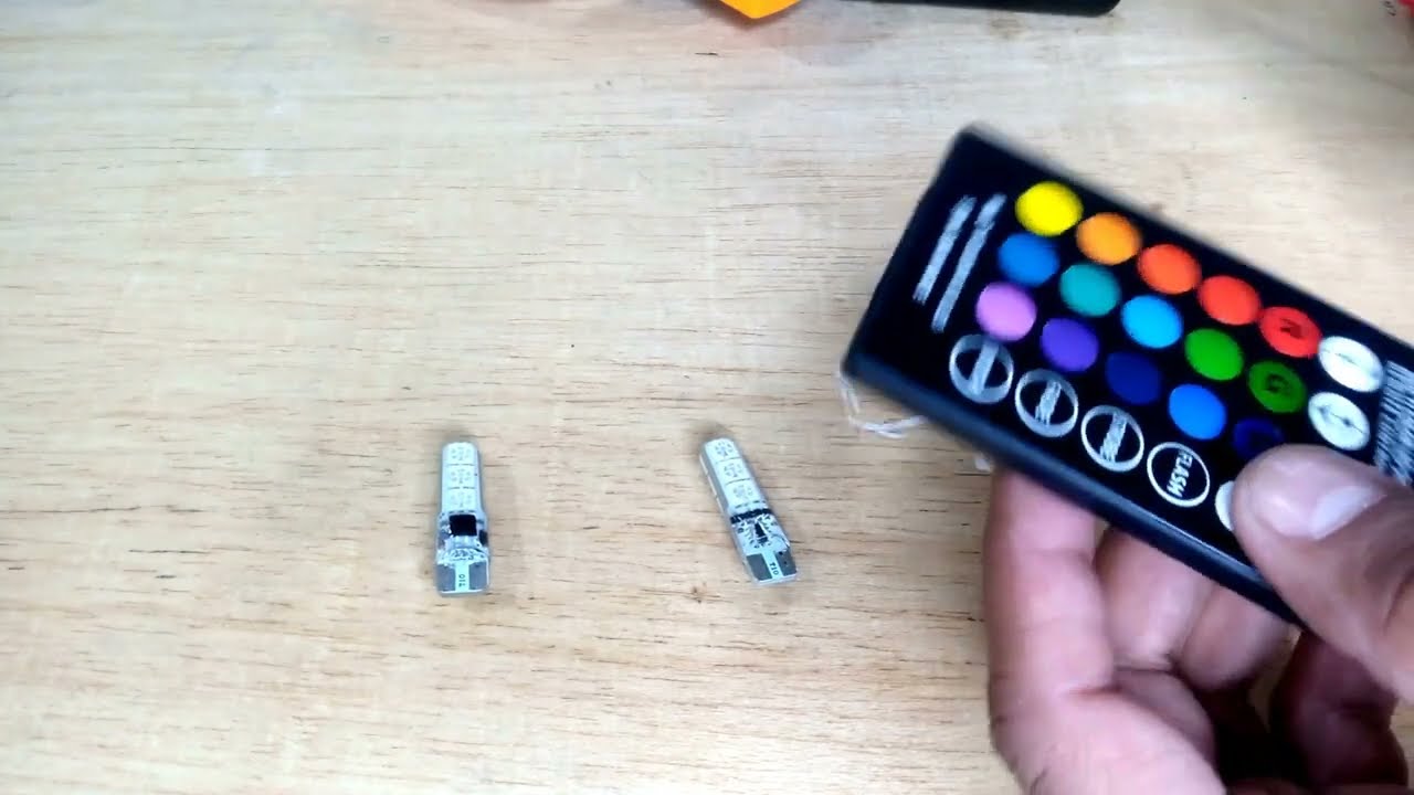 Car Flasher Remote Control Multi LED Bulb (Power On Test)