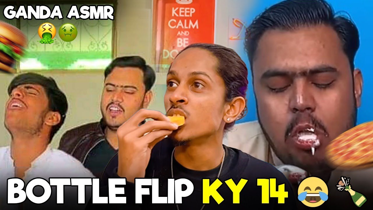 Waqas Khalil ku kiya ZALIL 😂 Rangeen Nare walo ka ASMR 🤣🤣 bottle flip ky 14