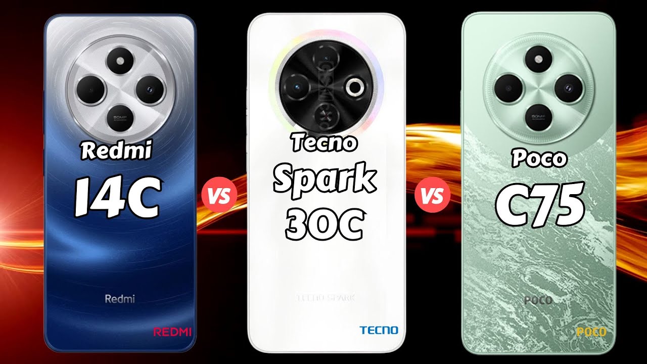 REDMI 14C vs TECNO Spark 30C vs POCO C75