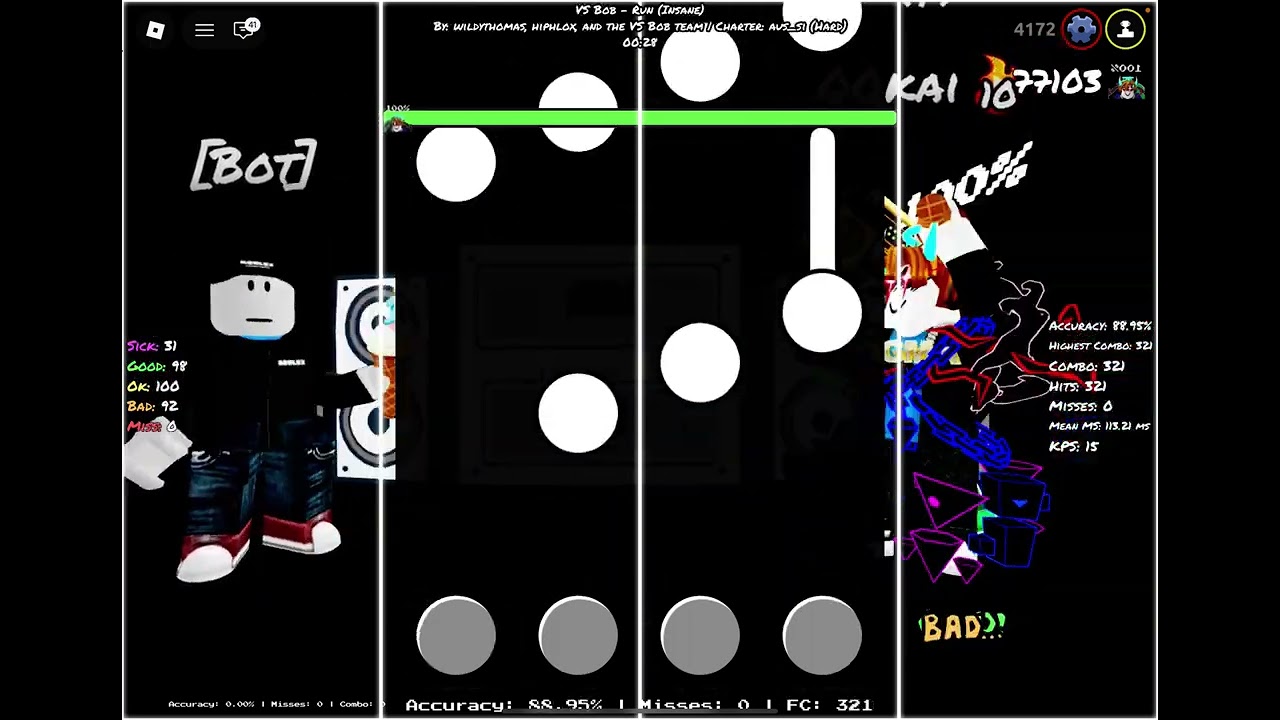 I almost beat vs bob run on insane mode on mobile
