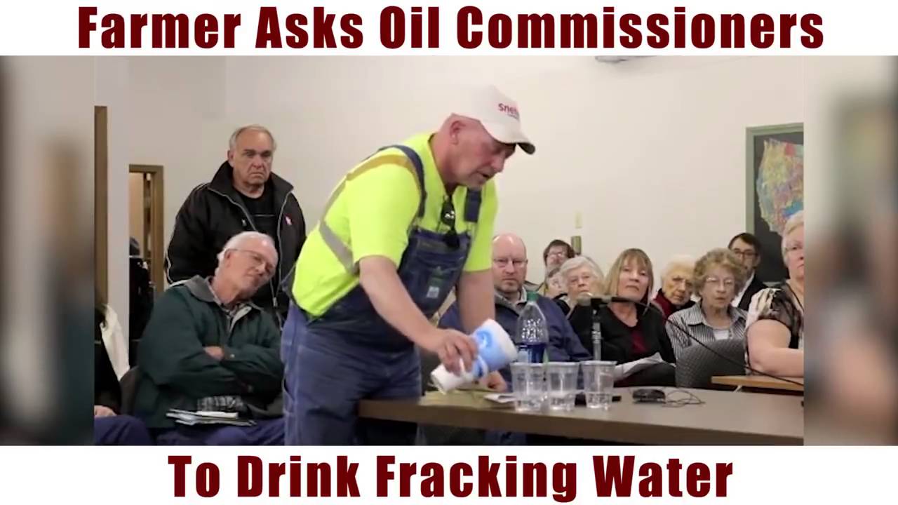 Farmer Asks  Oil Commissioner To Drink Fracking Water