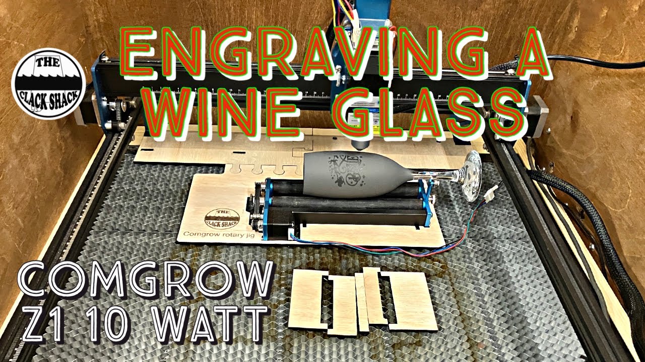 Engraving a wine glass- Comgrow Z1 10 watt
