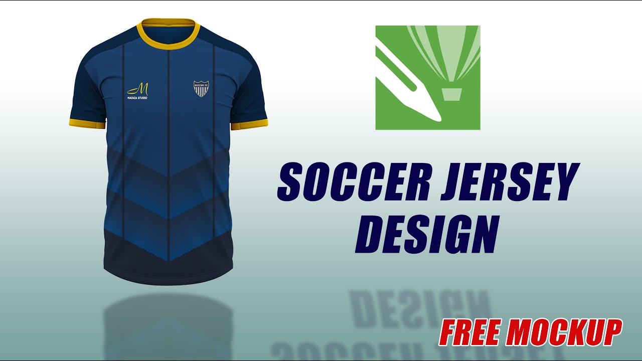 Soccer Jersey Design -Tutorial Membuat Desain Kaos Sepak Bola/Futsal dengan Coreldraw x7/FREE MOCKUP