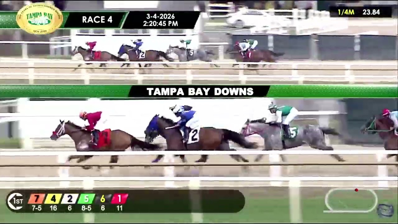 4ta Carrera de Tampa Bay Downs | Miercoles 4 de Marzo de 2026