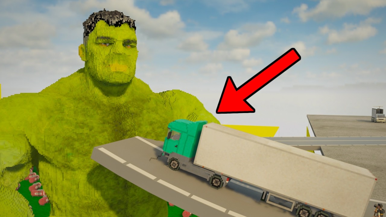 Teardown Gameplay Giant Hulk vs Cargo Truck Vid-1