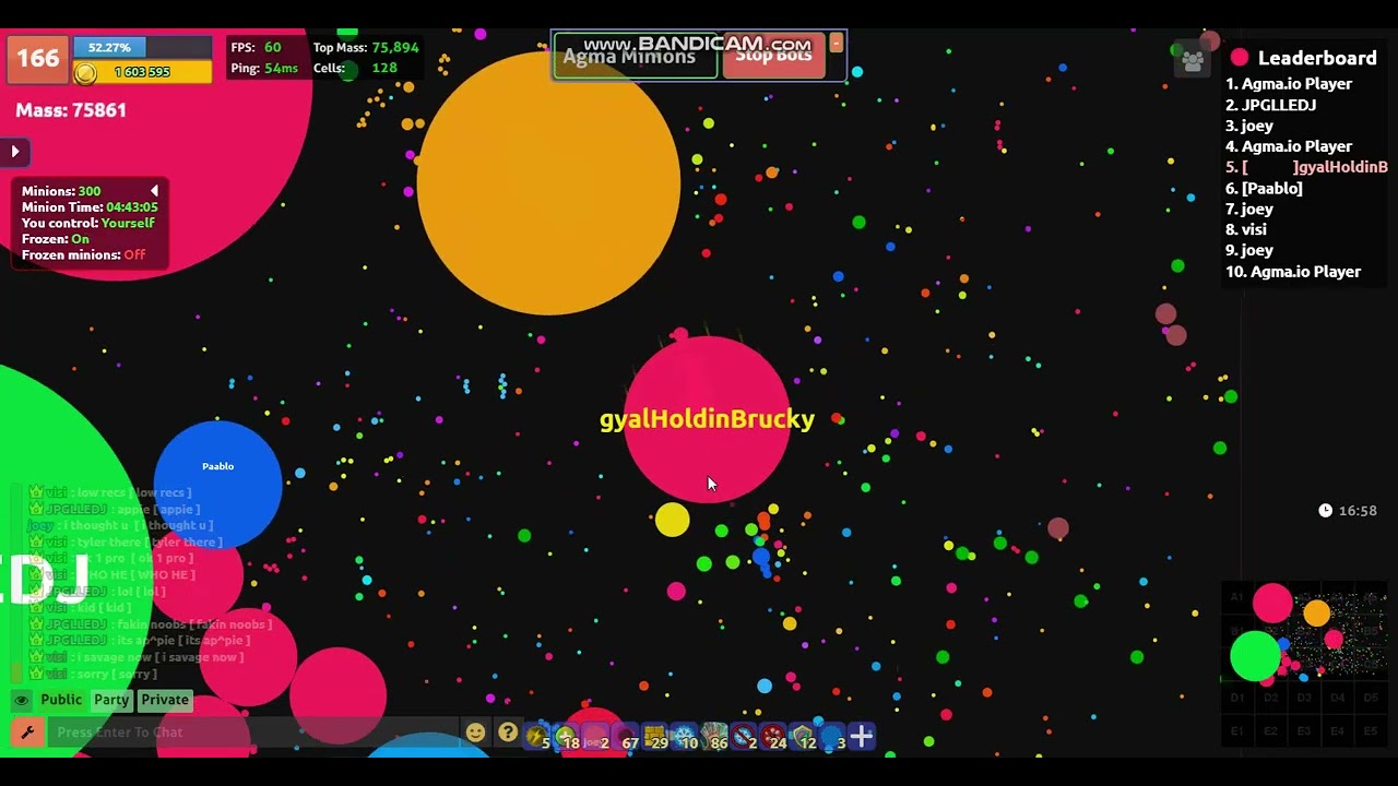 300 Bots Gameplay Agma.io! (Part 1)