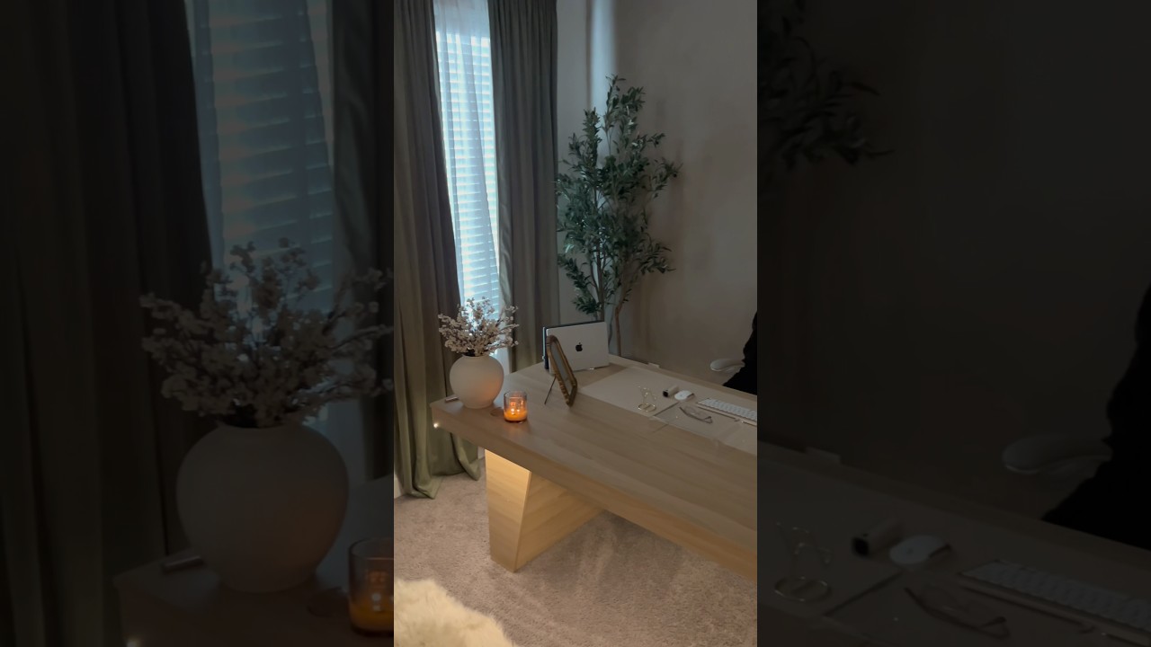 cozy work from home office #decor #homedecor #cozy #officedecor #shortsfeed