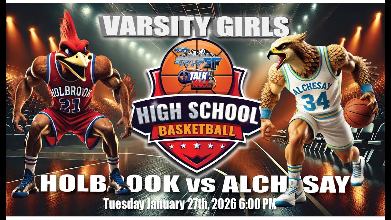HOLBROOK ROADRUNNERS vs ALCHESAY FALCONS Girls High School Basketball 3A East Conference Full Game