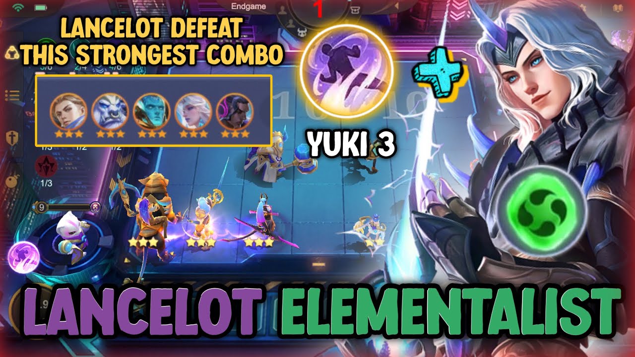 LANCELOT + YUKI SKILL 3 DEFEAT THIS 3 STAR LEGENDARY HERO - I THINK HE CRY 😂😂 | MAGIC CHESS MLBB
