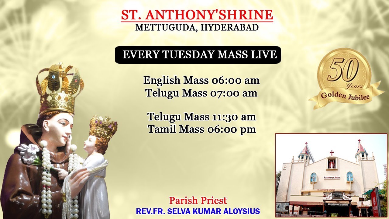 Fr. Sagairaj | Tamil Mass 6pm | St. Anthony's Shrine Mettuguda | MASS OFFERING 7207951071 | 20-1-26