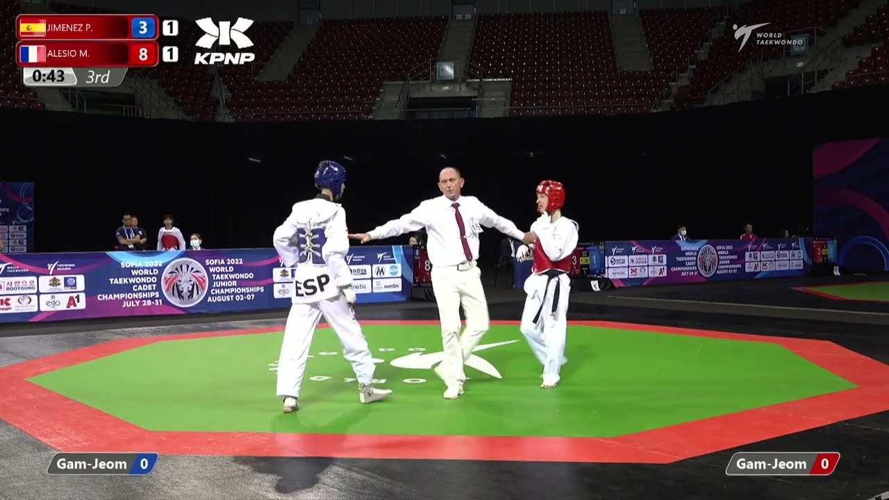 411 Round of 32 Men  48kg ESP JIMENEZ MONTERO Pablo FRA ALESIO CAPOLINI Mathis