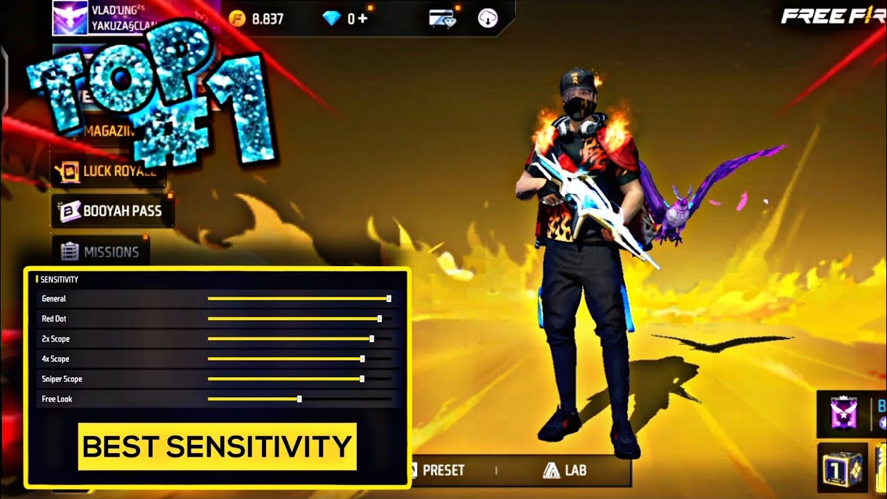 TOP 1 CEA MAI BUNĂ SENSIBILITATE PENTRU FREE FIRE