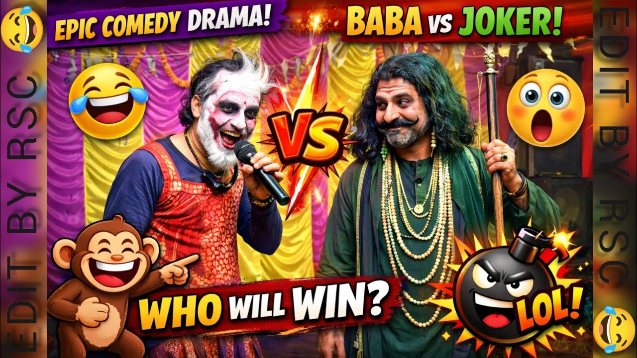 Baba vs Joker 😱 মজার কমেডি নাটক | কে জিতবে? 😂 Funny Stage Show