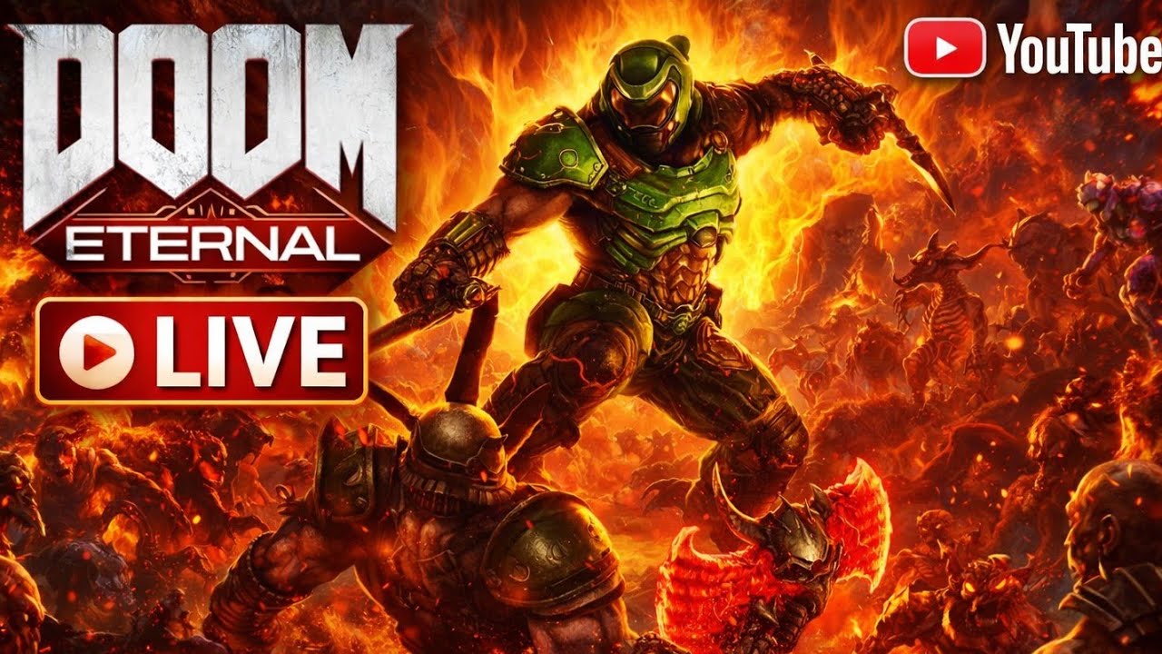 DOOM Eternal LIVE on PS5 | Nightmare Difficulty with Doom Slaying Nonstop Chaos.