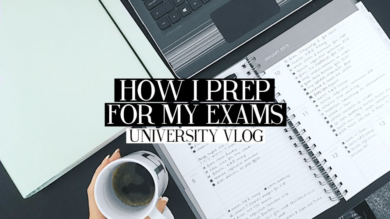 HOW I PREP FOR MY EXAMS! UNIVERSITY STUDY WITH ME VLOG | Caitlin Rose