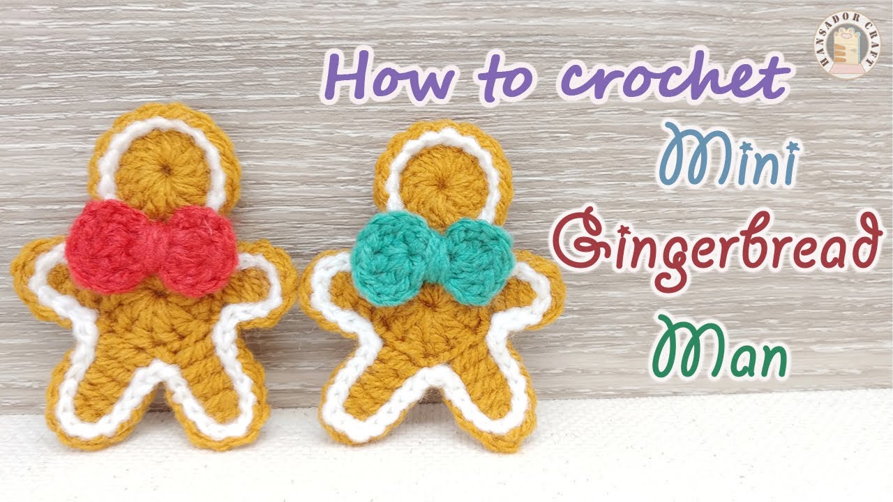 #057 Crochet Mini Gingerbread Man | Crochet Amigurumi Gingerbread Man | 迷你薑餅人鈎針