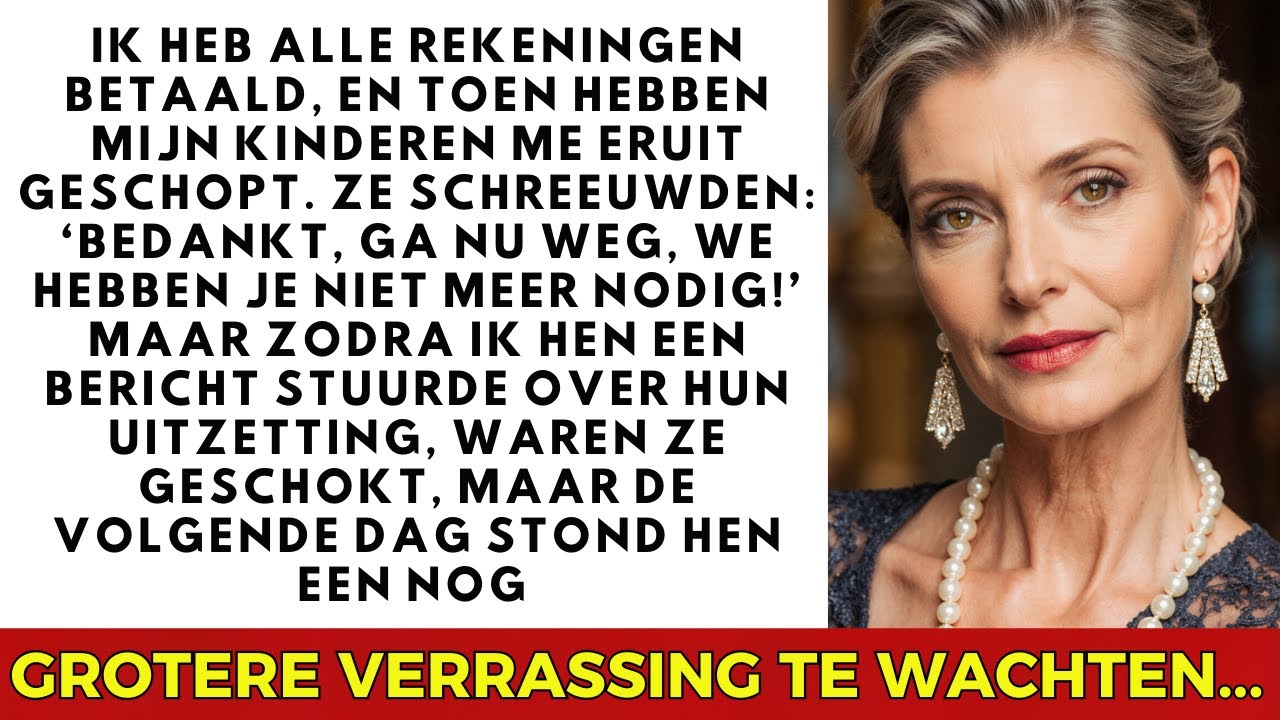 Ik betaalde alles, maar mijn kinderen zetten me eruit… tot ik hen een uitzettingsbevel stuurde.