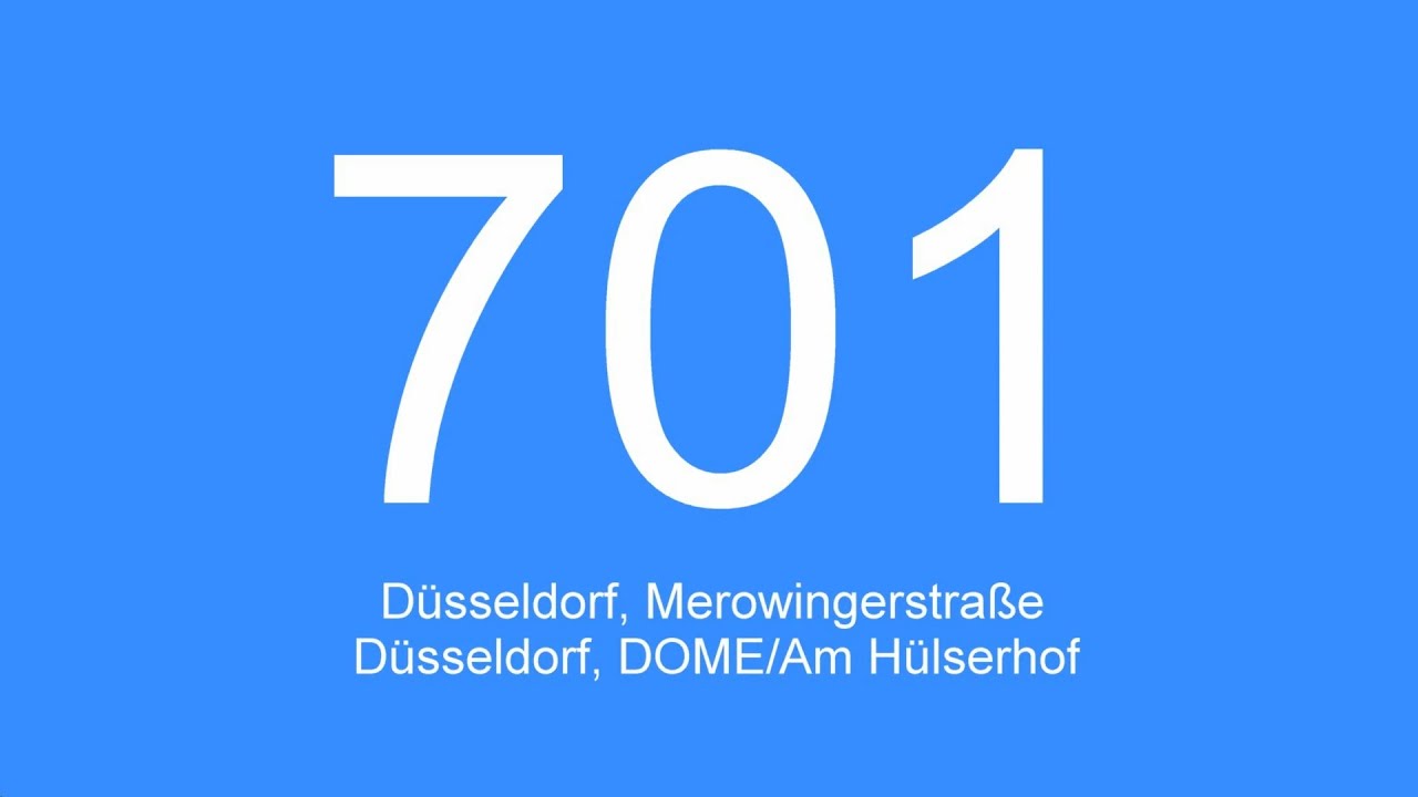 [Видео] Трамвайная линия 701 | Дюссельдорф, Меровингерштрассе - Дюссельдорф, КУПОЛ | 2021