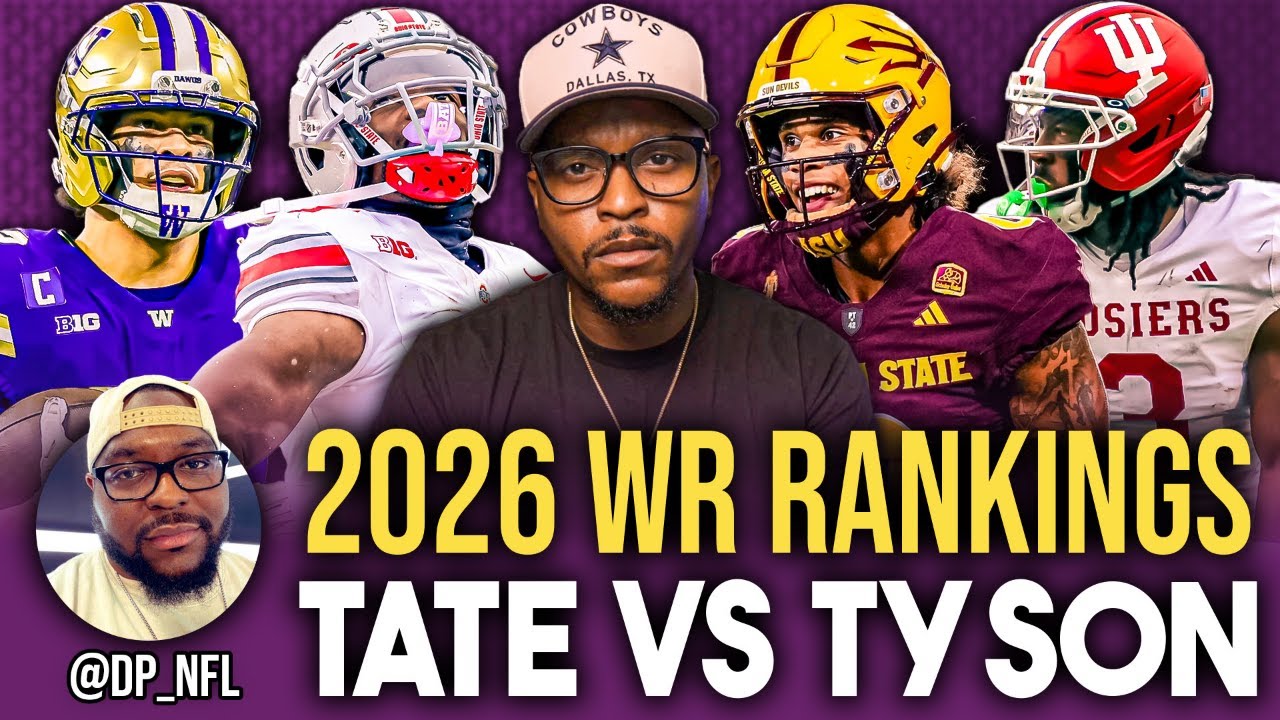 2026 NFL Draft WR Rankings Debate | Top 10 Wide Receivers + Film vs Stats