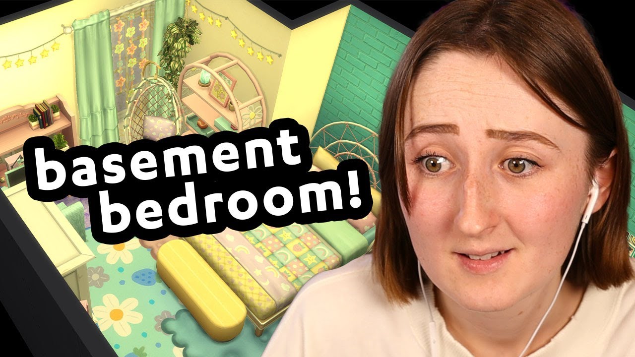 building a basement bedroom for a teenager in the sims