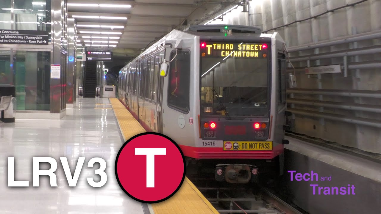 San Francisco Muni Central Subway (T) Line Action with Breda LRV3 Cars