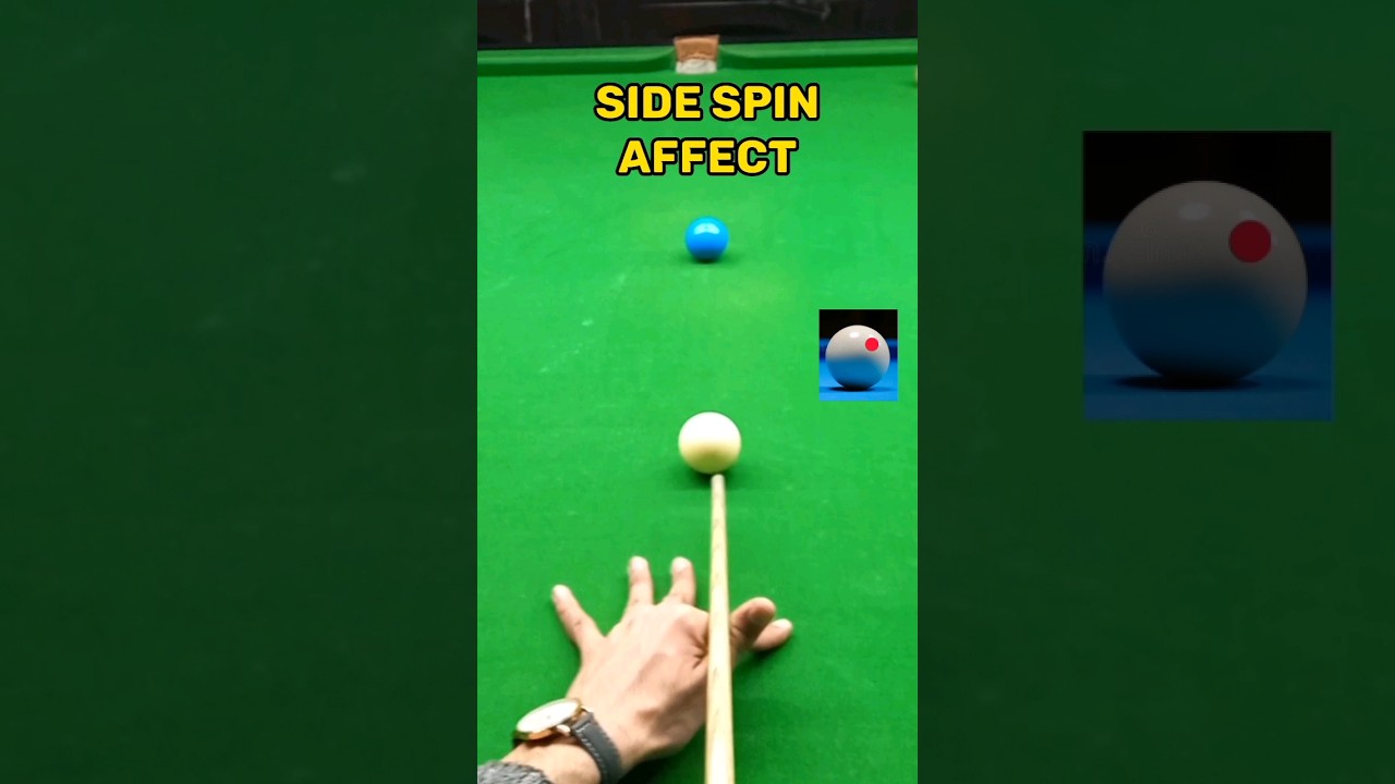 How to Play with Side Spin?#tipsandtricks #snooker #billiards #shorts