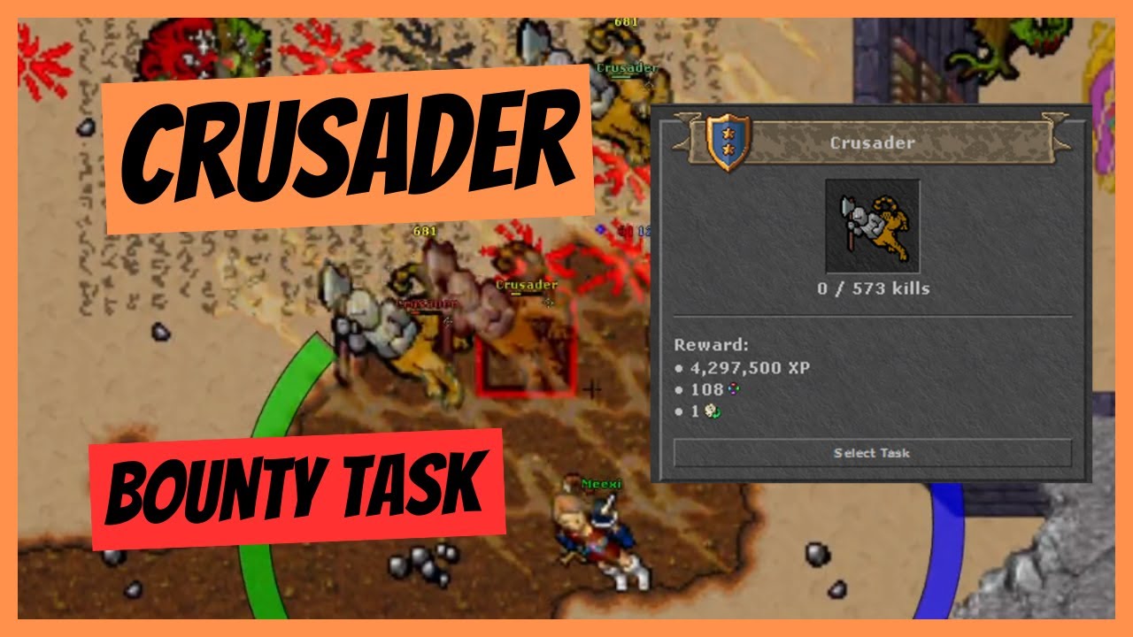 Tibia Bounty Task (Master) - Crusader | 1700 Paladin Gameplay