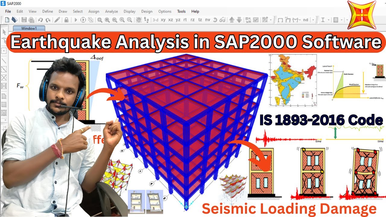 Seismic analysis in SAP2000 Software | Building design | Civil Engineering |
