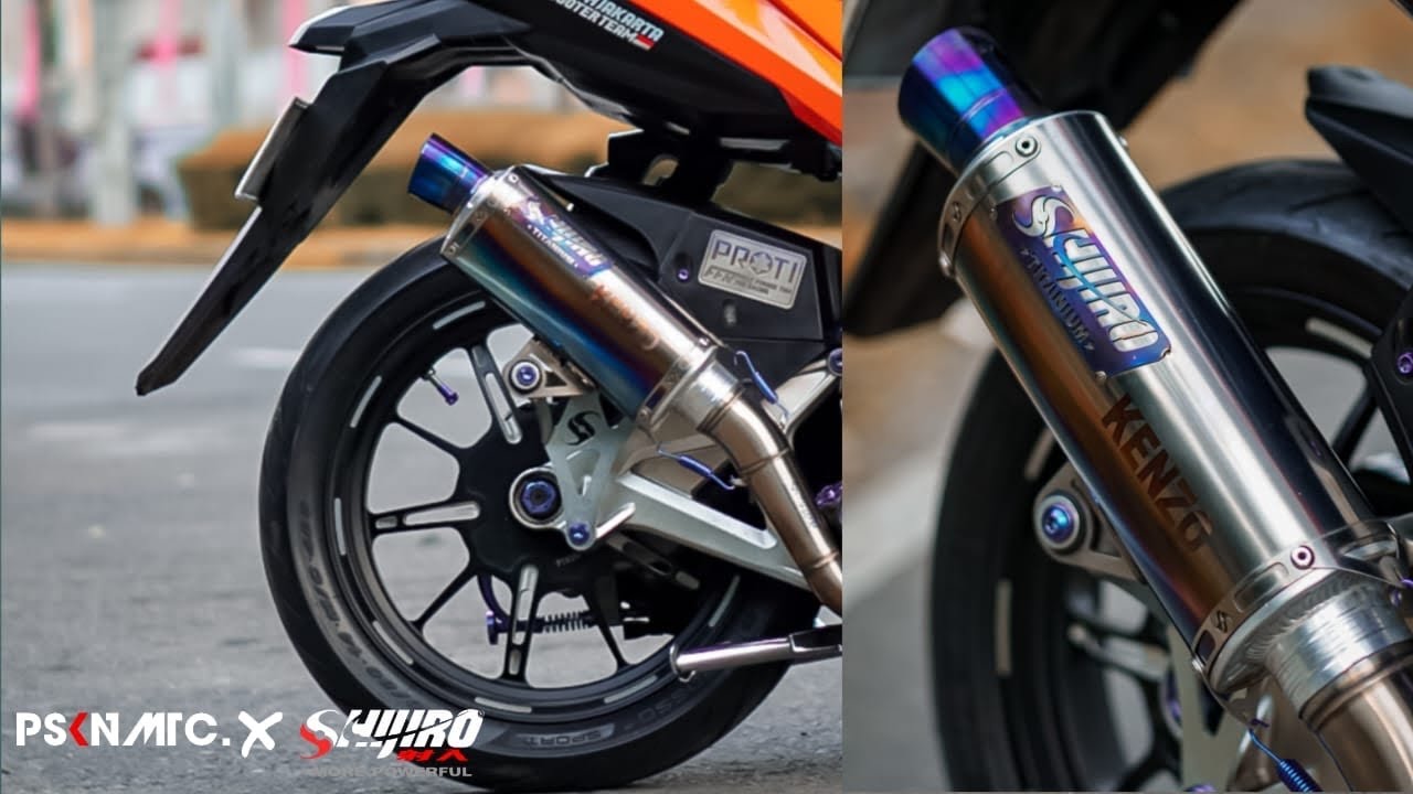 SUARA KNALPOT TITANIUM SHIJIRO DI VARIO 200cc