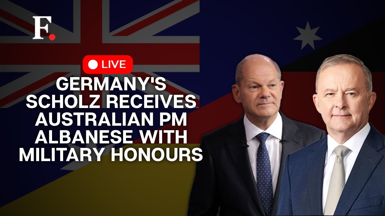 LIVE : Olaf Scholz  Receives Australian PM Albanese With Military Honours