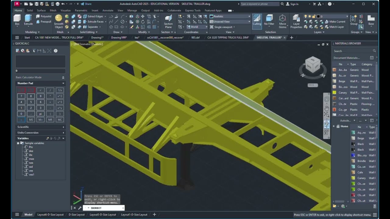 AutoCAD Trailer 3D Drafting | Professional Engineering Drawing