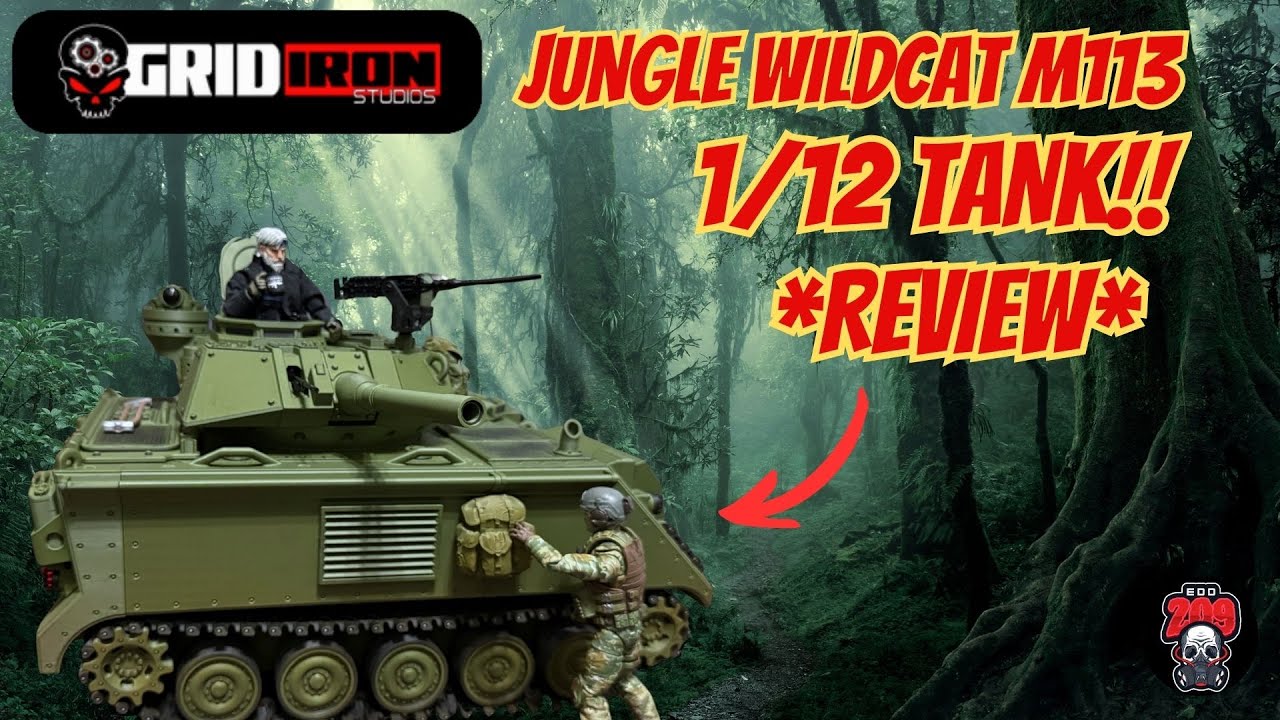 NEW GRIDIRON TANK THE JUNGLE WILDCAT M113 APC AND TANK COMBO AT 1/12 SCALE FOR GI JOE OR MARVEL
