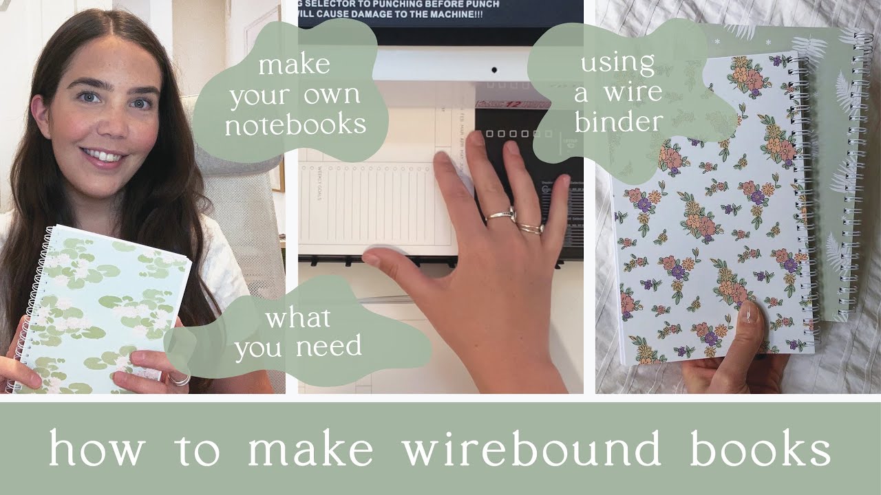 how to make wire bound notebooks and planners at home // diy coil bind how to and what you'll need!