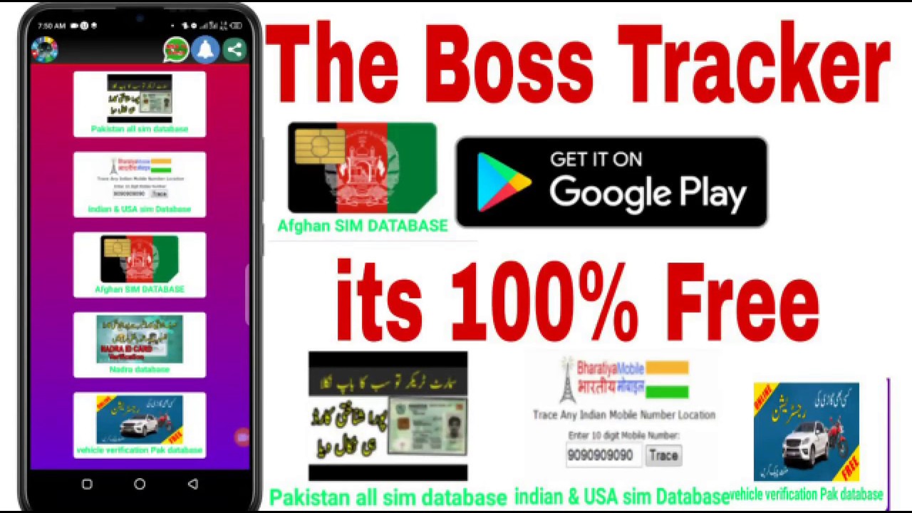The Boss Tracker | on Play store | mobile number finder | True caller Finder|person Tracker|