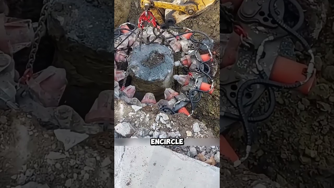 How Hydraulic Pile Breakers Revolutionize Construction! 🔧 #shorts