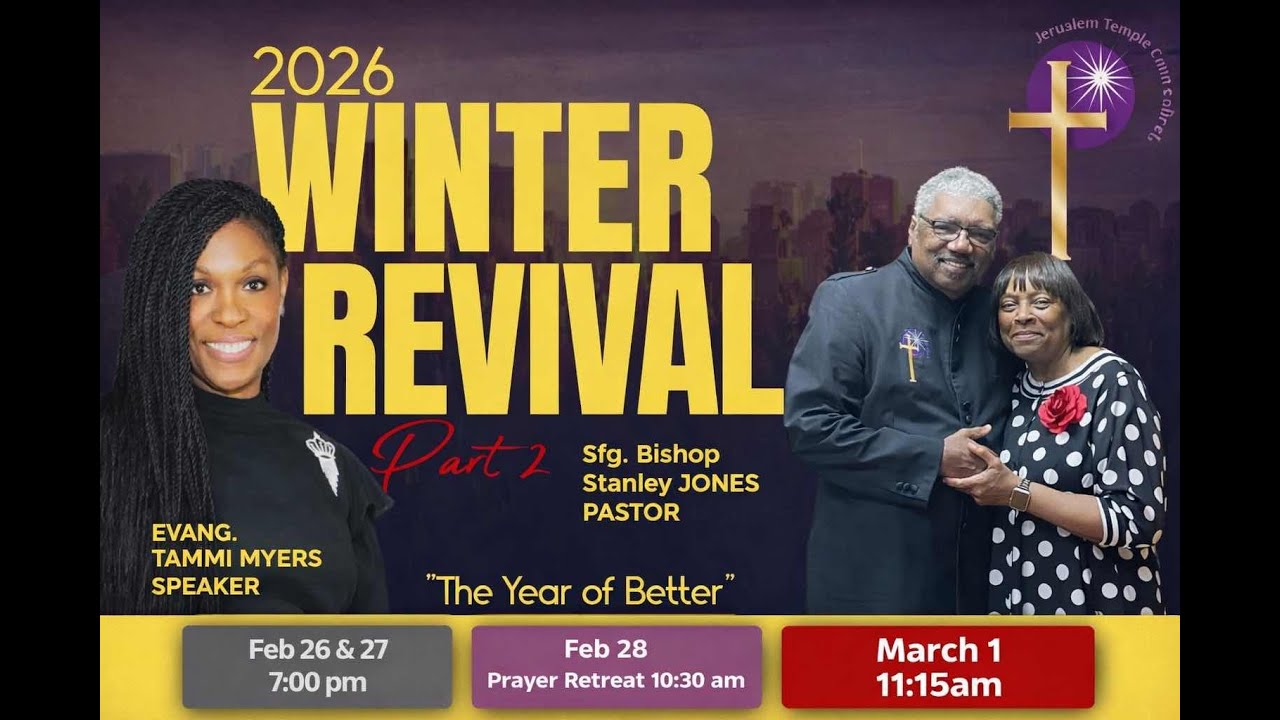 (02/27/26) Winter Revival Pt. 2 Night 2. Speaker: Evang. Tammi Myers.