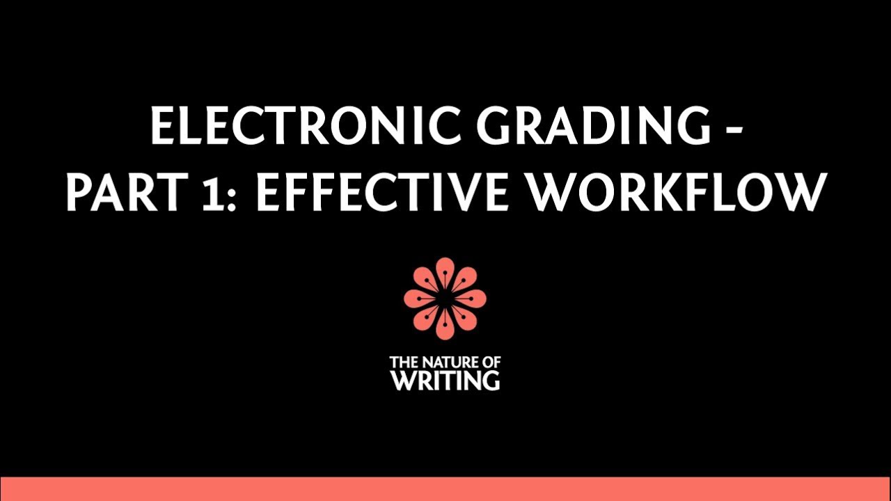 Creating an Effective Workflow for Electronic Grading Using iAnnotate