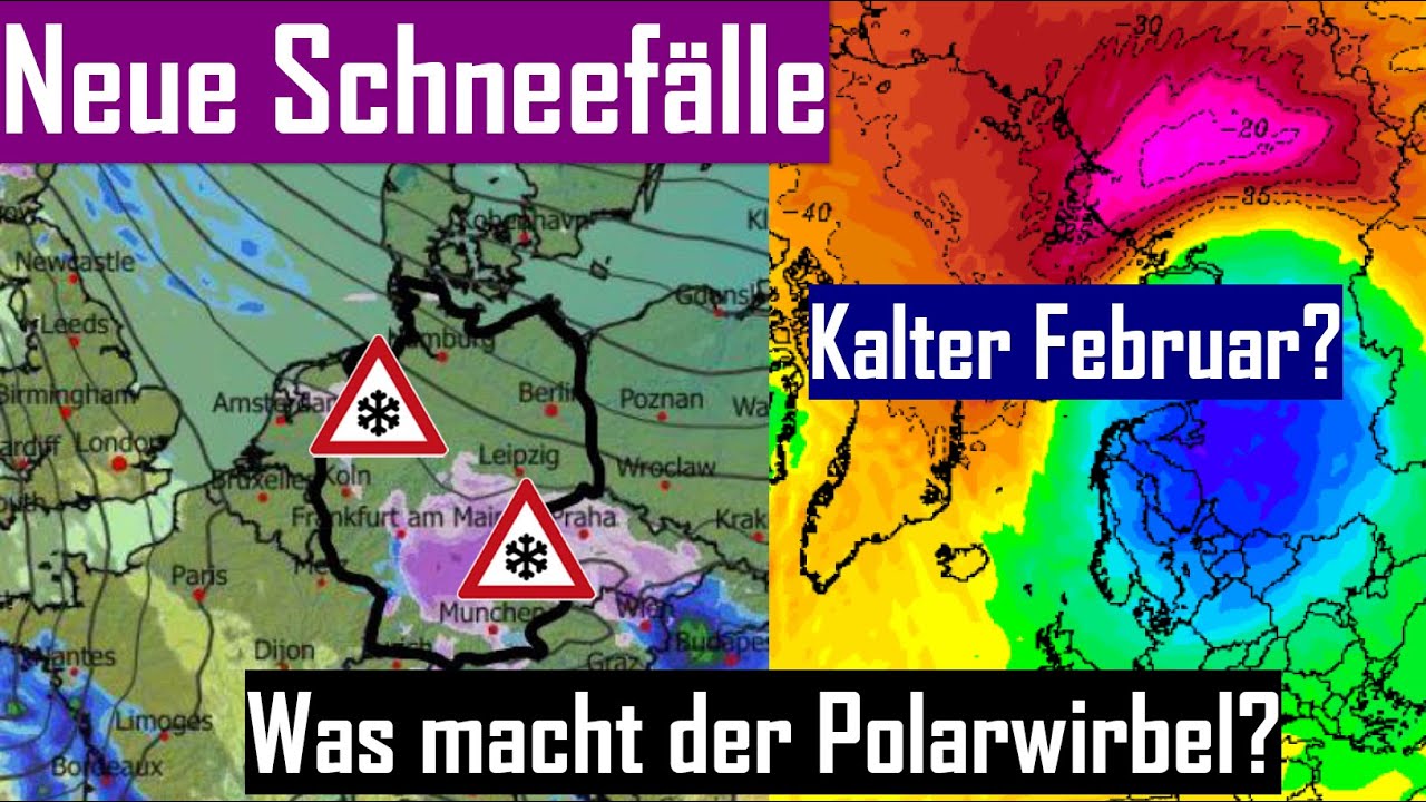 Neuer SCHNEE bis DONNERSTAG🌨️⚠️ - Anschließend etwas RUHIGER - POLARWIRBEL und FEBRUAR SPEKULATION👀