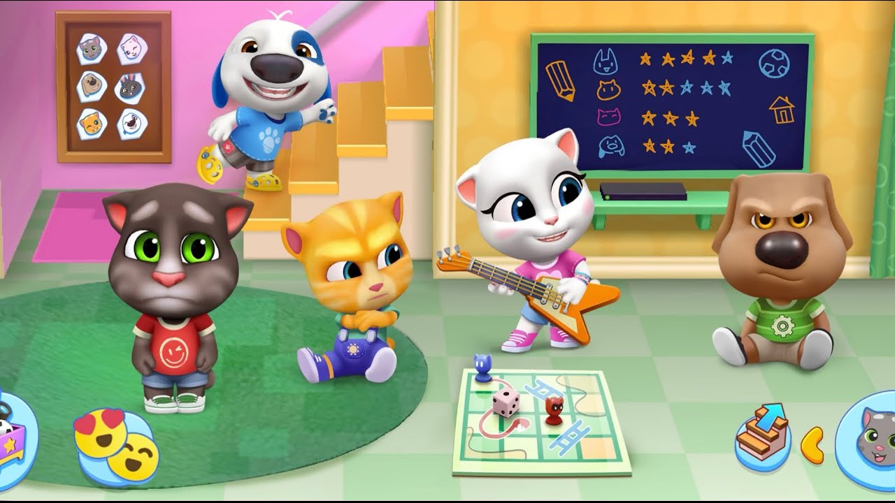 My Talking Tom Friends (iOS, Android) Gameplay Walkthrough (Outfit7) - HD | Mini Games