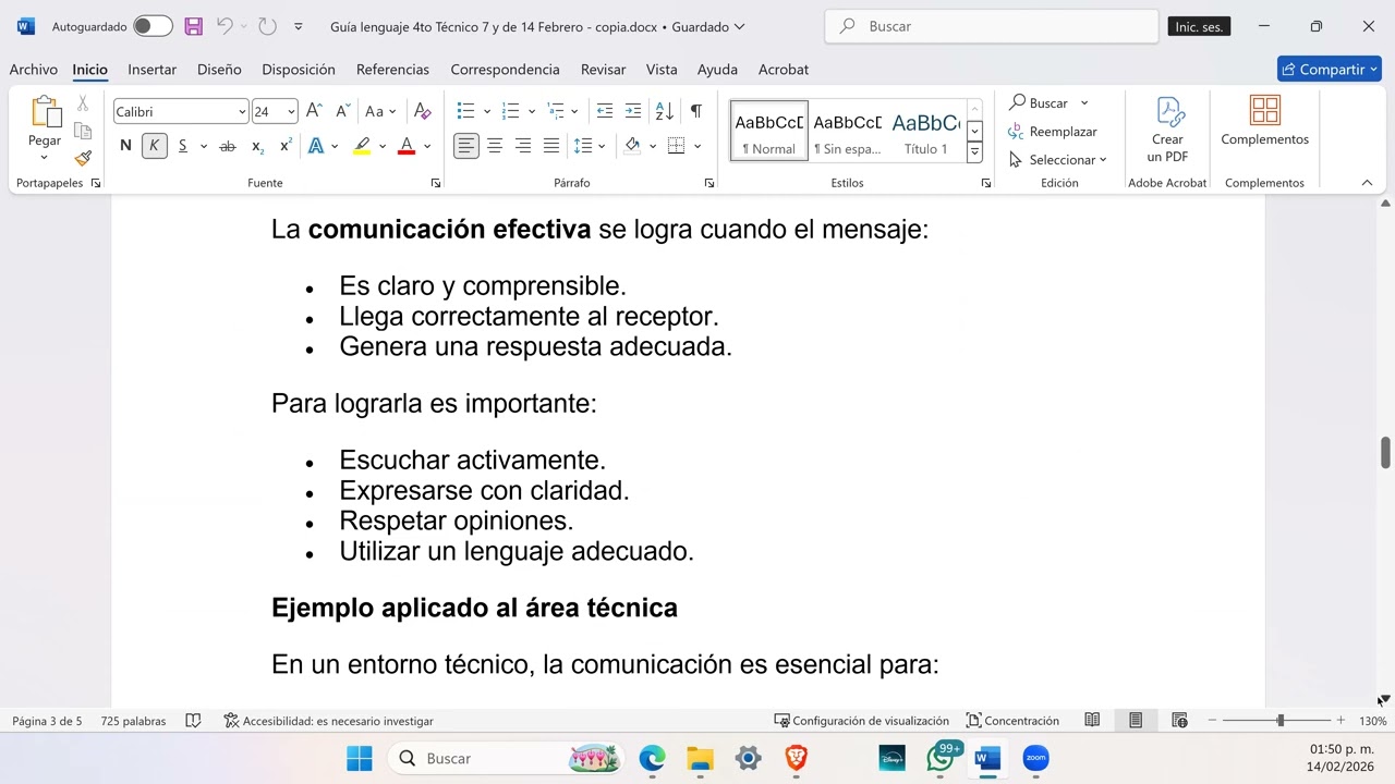 Clase del 14 de Febrero