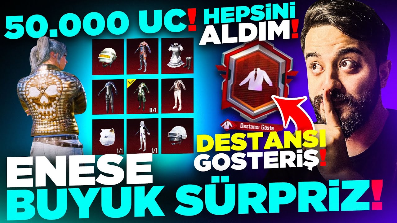 ENESE BÜYÜK SÜPRİZ! HESABINA GİRİP BİRSÜRÜ DESTANSI ALDIM! DESTANSI GÖSTERİŞ OLDU! PUBG Mobile