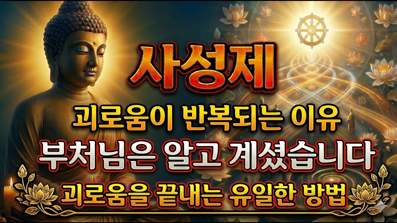 [자면서듣는불경] 사성제 팔정도 | 왜 괴로움은 반복되는가, 부처님 최초의 설법이 답합니다