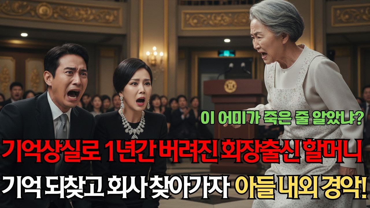 기억상실 버려진 할머니가 30주년기념 기업행사장에 나타나 