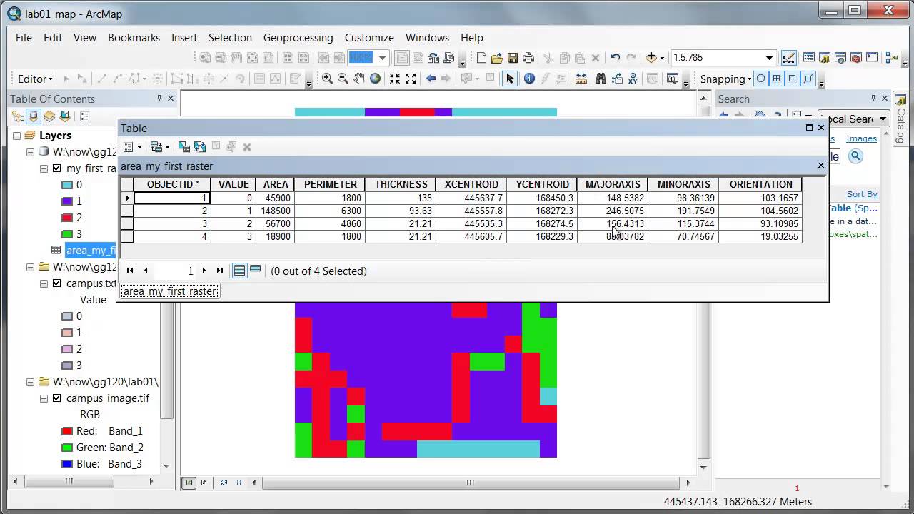 0105 Calculate area of raster zones